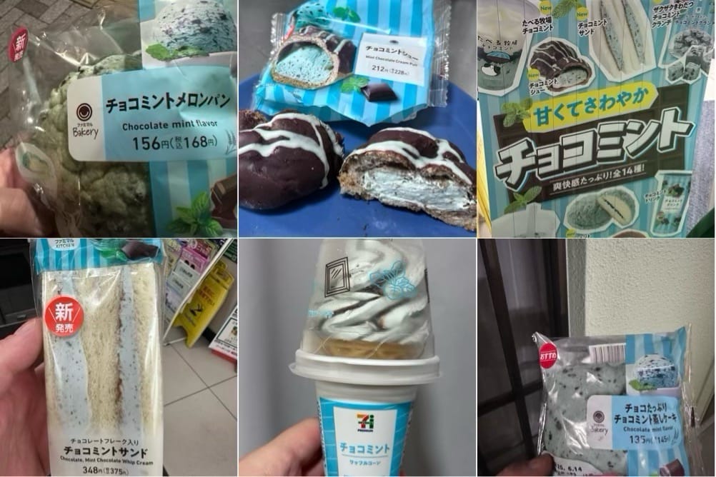 A collage of various Chocomint snacks